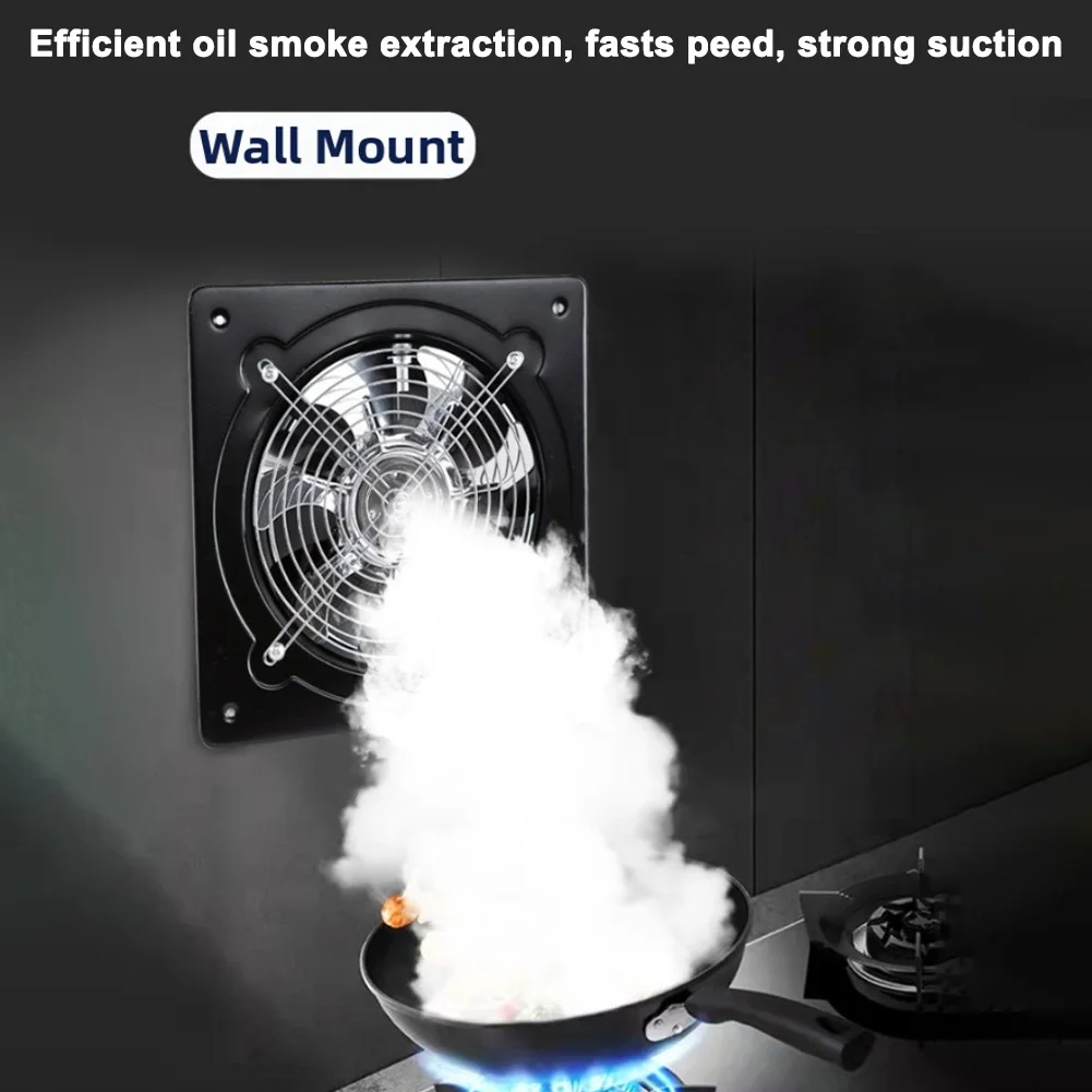Industrial Ventilation Axial Exhaust Fan 6 Inch with Metal Frame and Copper Motor for Efficient Airflow in Workshops and Garages