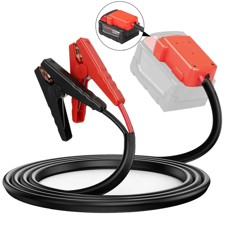 8 AWG Cable Clamps Power Tool Cables Car Jump Start Cables for Milwaukee/DL 18V/20V Lithium Batteries for Most Vehicle Models