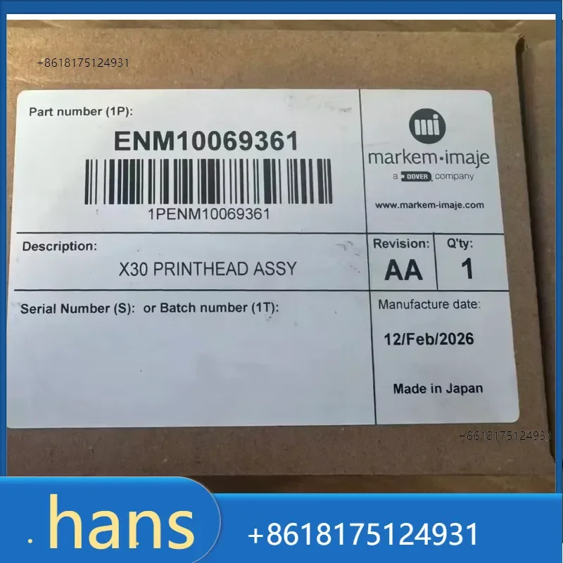 2026 Factory Direct Sales New Hot Sell Markem-Imaje Spare Parts Imaje ENM10069361 TTO Printhead Assy SmartDate X30