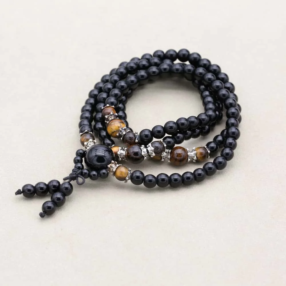 Fashion Jewelry Making Kits 108beads 6mm Obsidian Beaded Bracelets