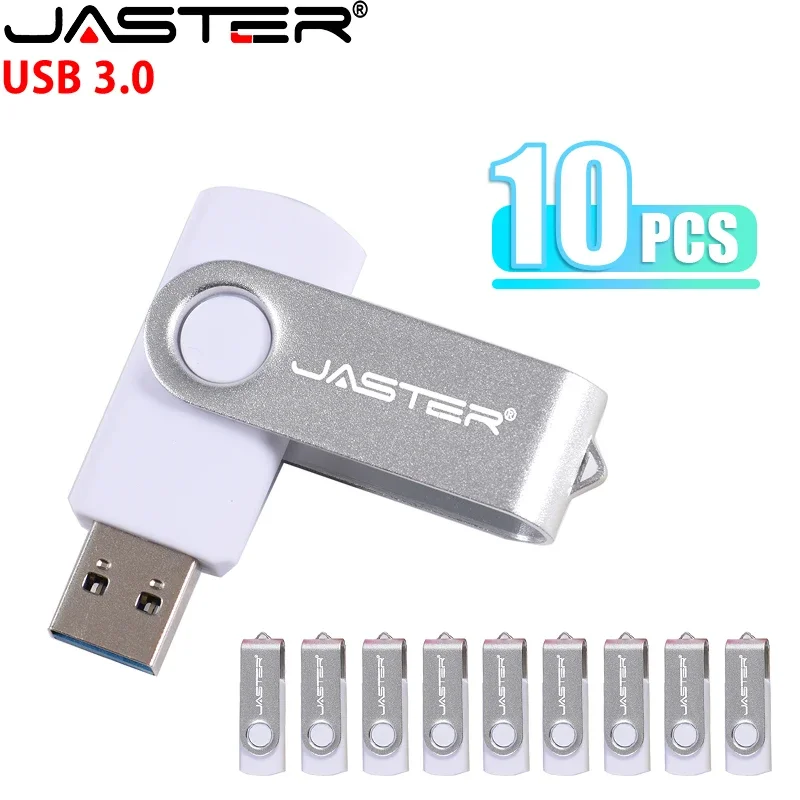 

JASTER 10 PCS LOT USB 3.0 Flash Drive 8GB High Speed Memory Stick 64GB Rotatable PenDrive 32GB Free Custom Logo USB Stick 16GB