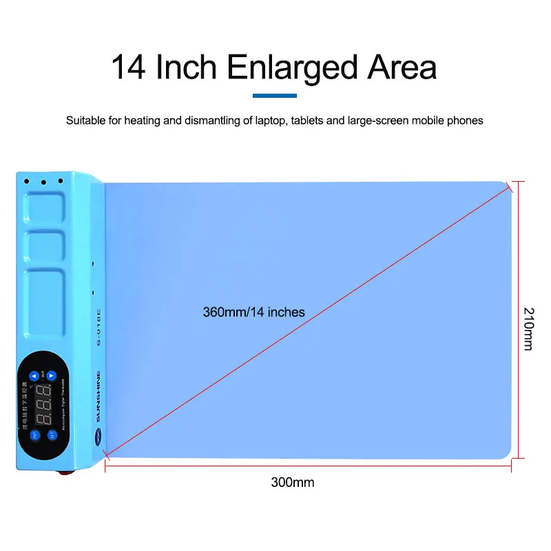 SUNSHINE S-918E LCD Blue Screen Splitter Heating Stage Separator Pad For iPhone iPad LCD Screen Separator Tool