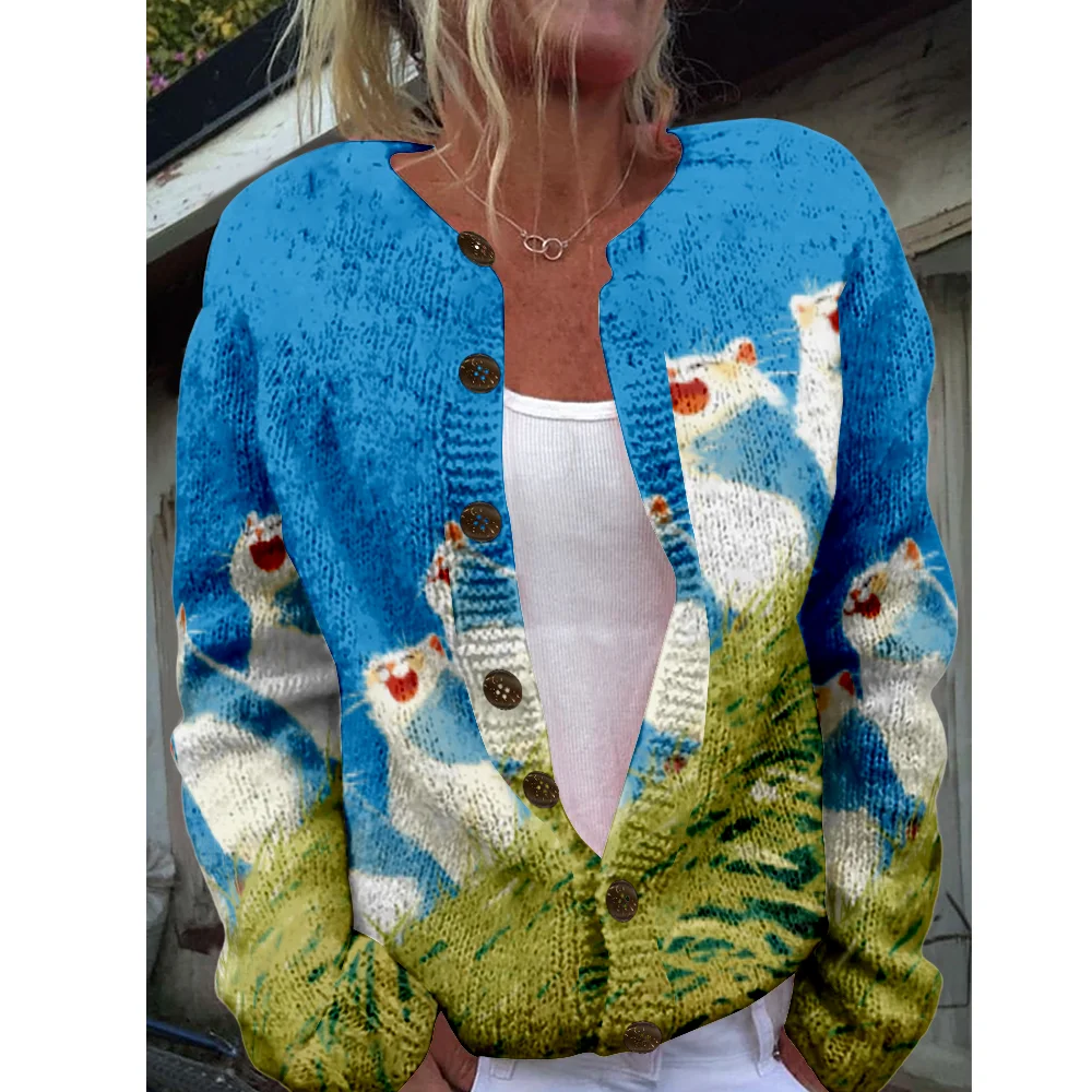 

Autumn Winter Knitted Cardigan Vintage Casual Sweater Japanese Fashion Streetwear Women Sweaters Knit Top Cozy Jumpers Fashion