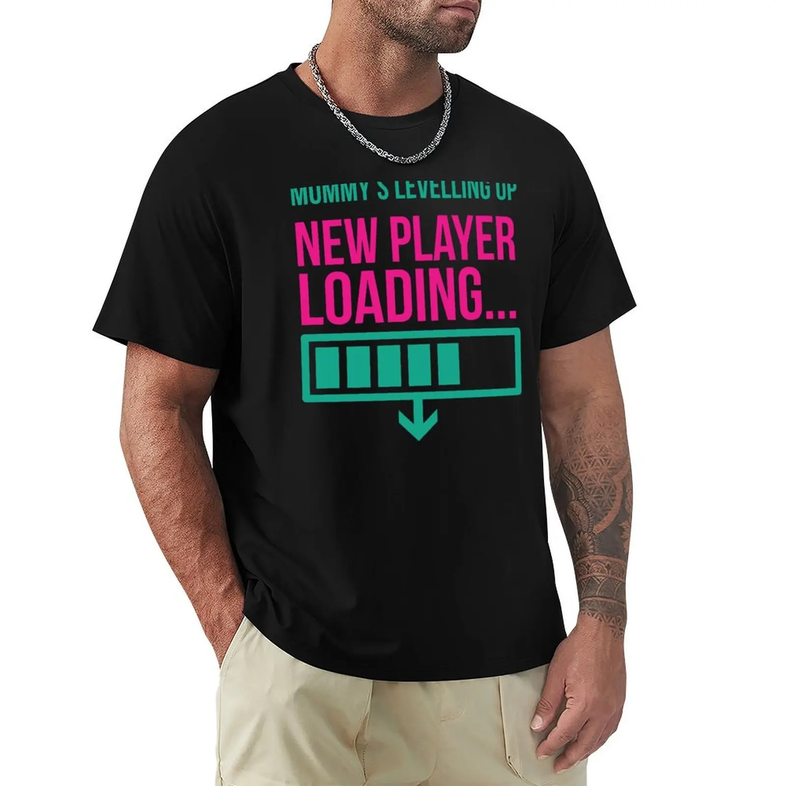 Mummy's Levelling Up Life Loading T-Shirt Casual Daily Wear Short Sleeve Top