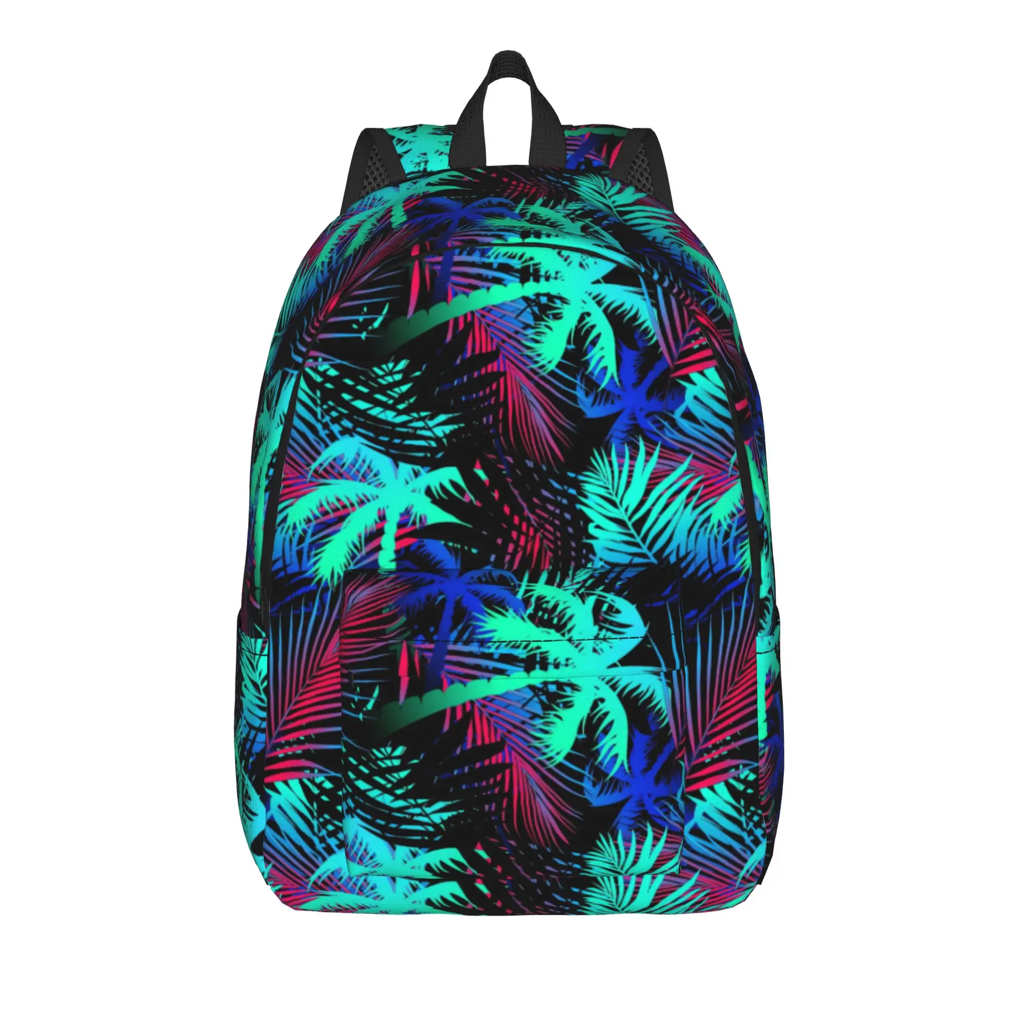 Vibrant Tropical Palm Leaf    Backpack  Trekking Backpacks Youth Elegant High School Bags Designer Print Rucksack
