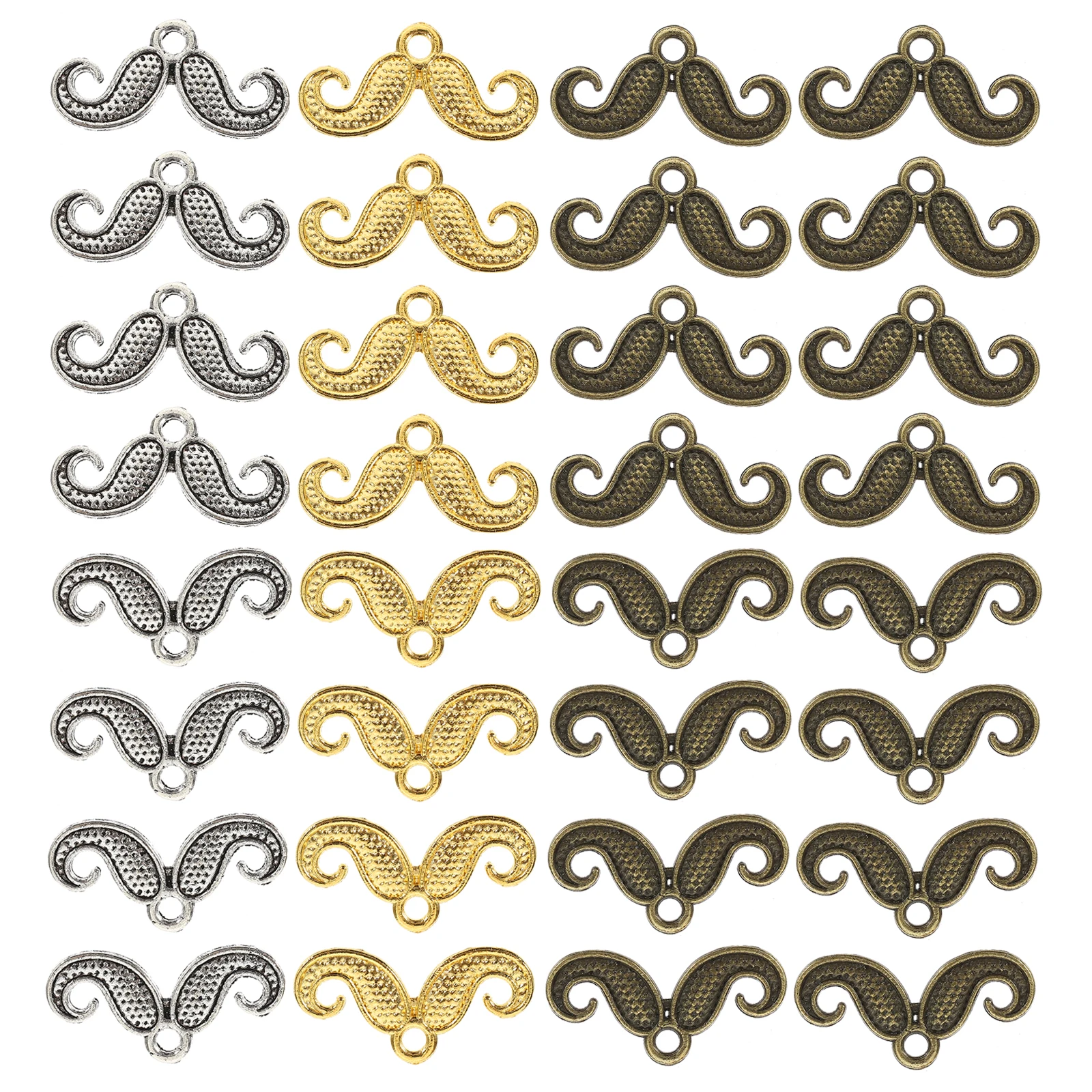 

150pcs Alloy Jewelry Charms Bronze 50 Silver DIY Necklace Bracelet Making Decorative Pendants Accessories Retro Metal