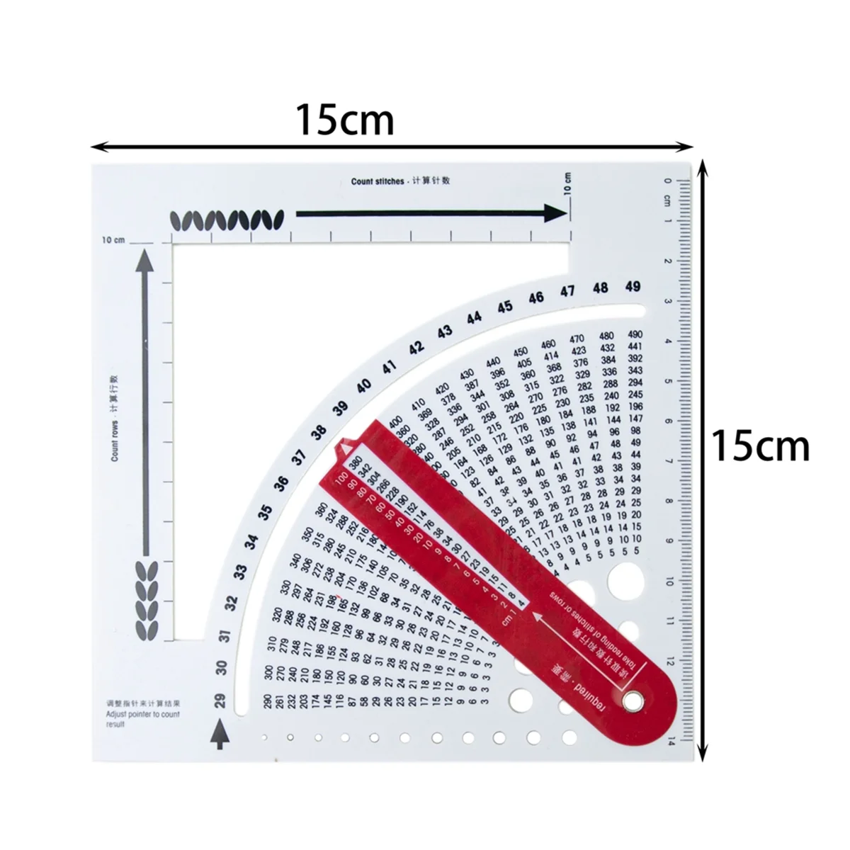 Knitting Gauge Converter Calculate Number of Stitches Rows Knitting Stable Plastic Calculator DIY Apparel Sewing