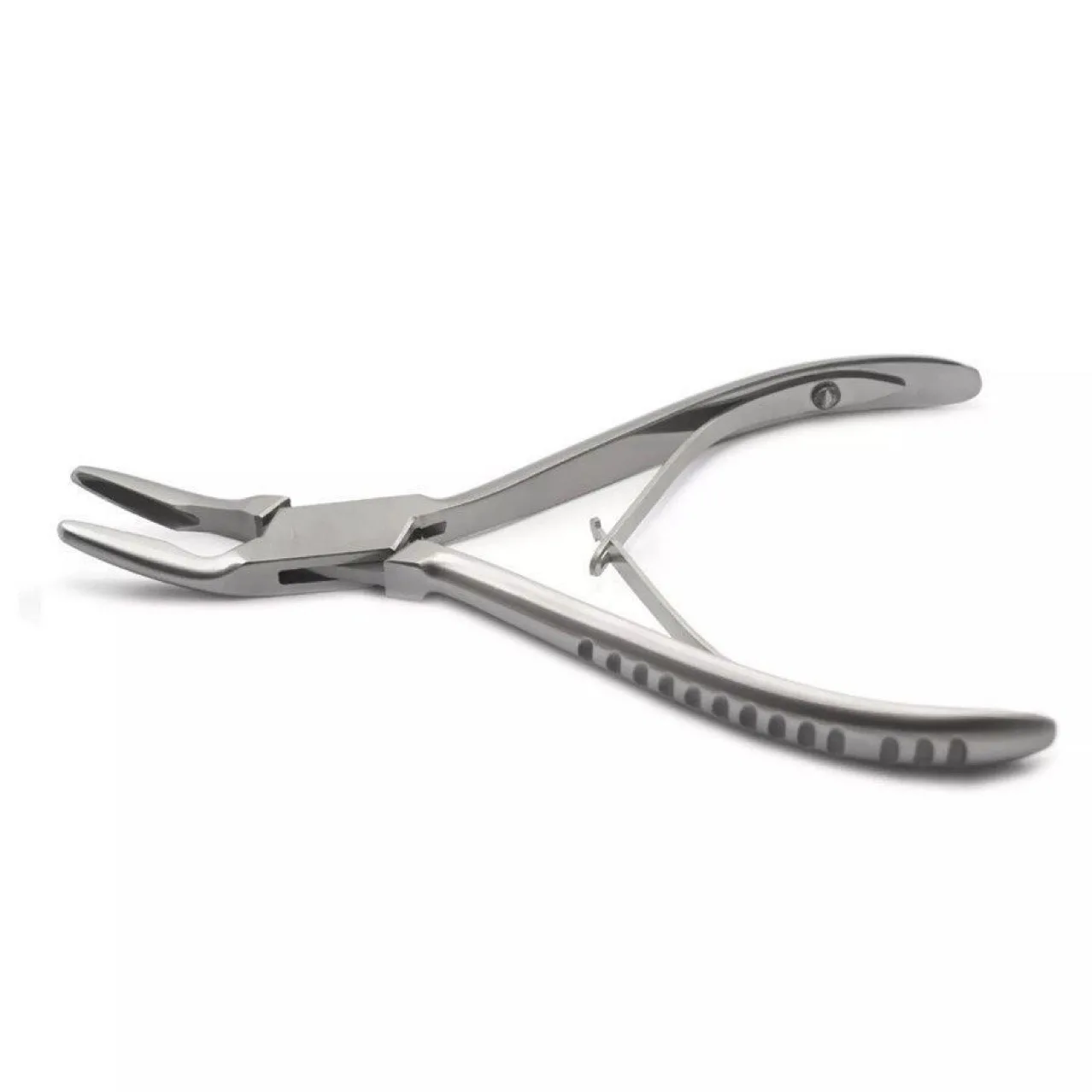 Double Articulation Hawkbill Bone Biting Forceps, Curved Tip Stainless Steel Orthopedic & Dental Surgical Instruments