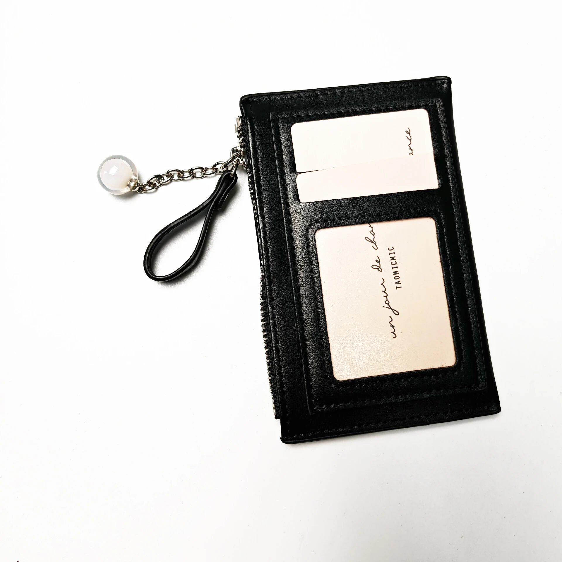 Mini couro pu europeu novo cutecat dos desenhos animados chaveiro bolsa ultra-fino estilo cartão de visita porta-moedas organizador de orçamento planejador