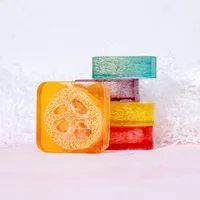 Savon à l'huile de citron et de luffa, 100g, naturel, biologique, fait à la main, nettoyage du visage, blanchiment de l'acné, huile essentielle 5