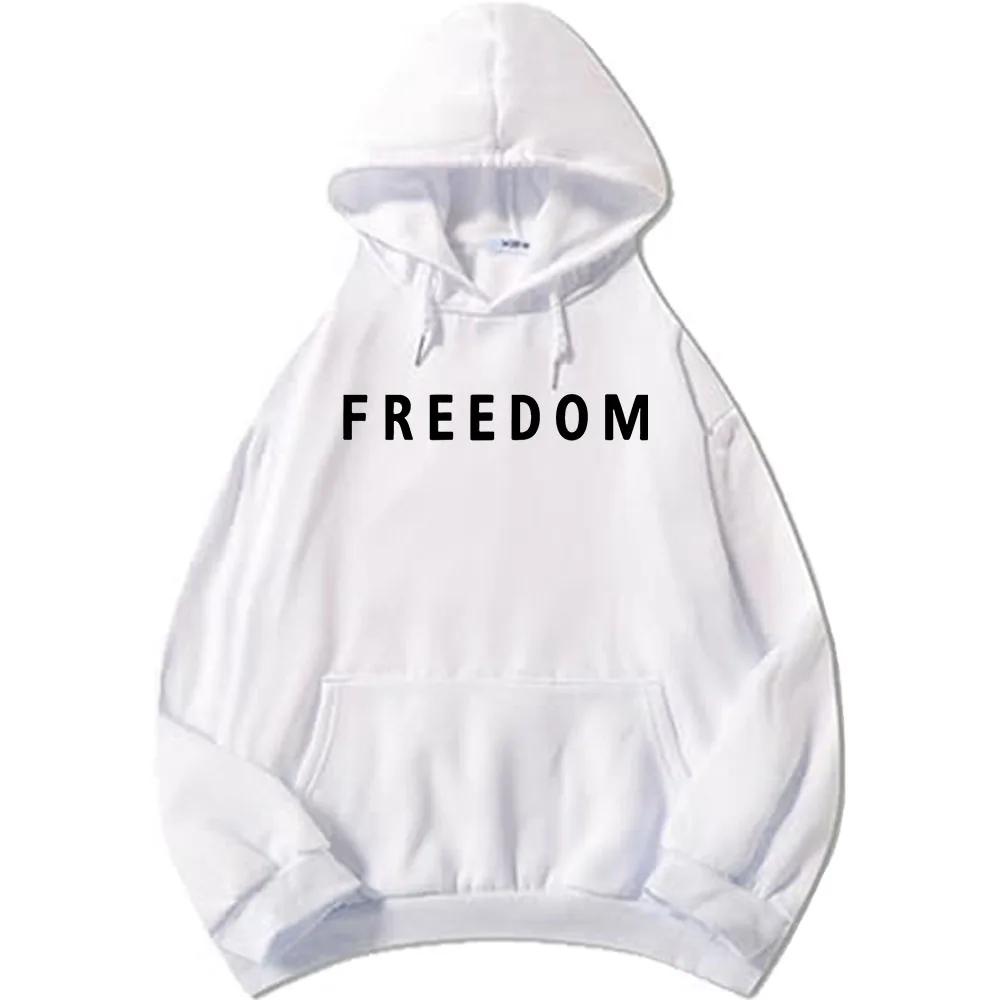 

Charlie Kirk Freedom Letter Print Hoodies Fashion Unisex Streetwear Long Sleeve Casual Loose Sweatshirts for Men/Women Pullovers