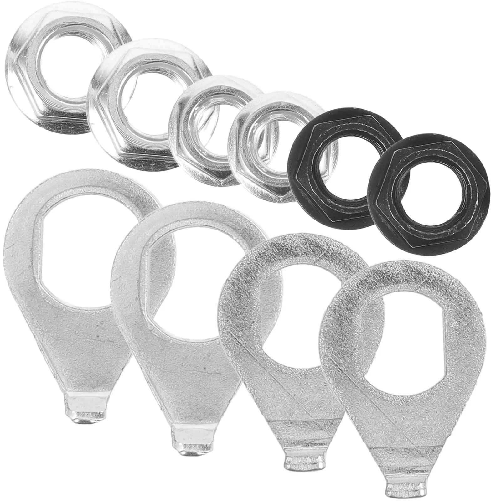 

Cycling Bicycle Hub Gasket Kit +10 Flange Hanger Nuts M9.5 Axle Safety Hooks Protective Washers Steel Axle Nuts Durable Bike