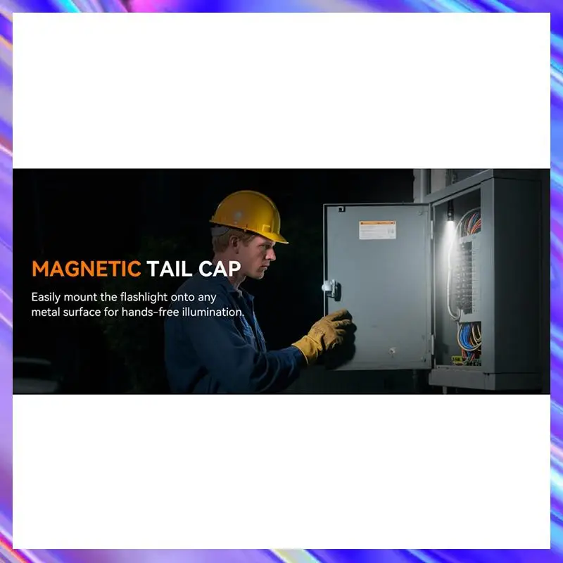 

L71A S5 Перезаряжаемый мини-фонарик 1400 люмен — супер яркий светодиодный карманный светильник с магнитом и зажимом, красный/оранжевый диффузор