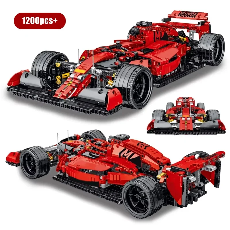 2025 New Technical Formula Racing Car Building Blocks Set Model MOC Assembly Vehicle Bricks Kids Toys for Boys Christmas Gifts