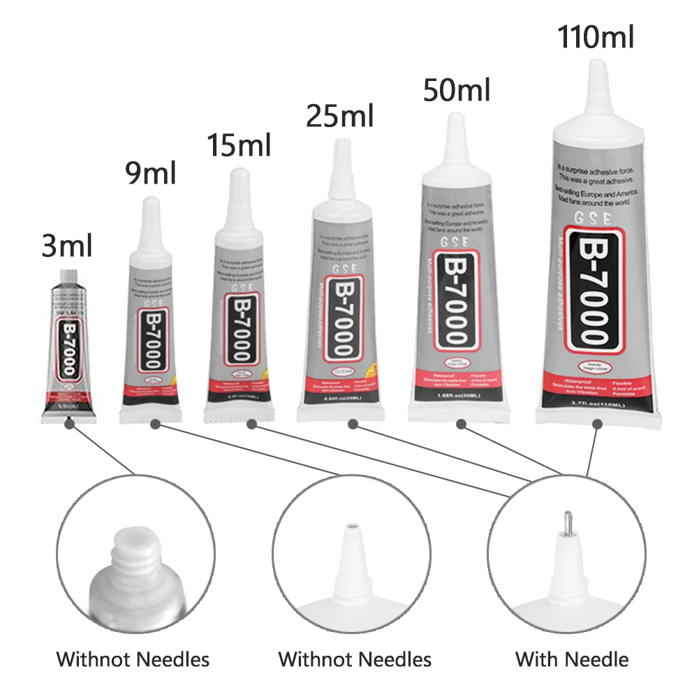 3/9ML B-7000 Glue B7000 Multi Purpose Glue Adhesive Epoxy Resin Repair Jewelry Metal Cell Phone LCD Touch Screen Super Glue