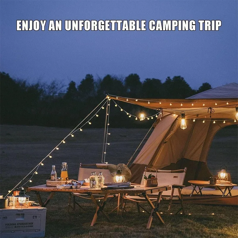 Solar Powered LED Lamp Bulbs USB Charging Portable Camping Light Waterproof Flashlight Outdoor Night Light Essential for Fishing