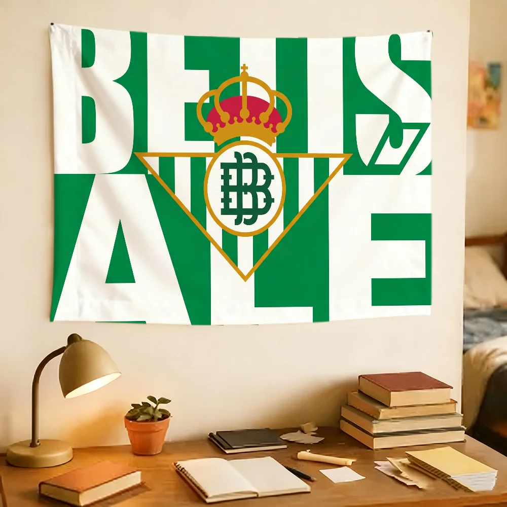 R-Real Football Club B-Betis Flag Durable Outdoor Indoor Patio Festive Decoration Classic Design Pole Wall Room Banner