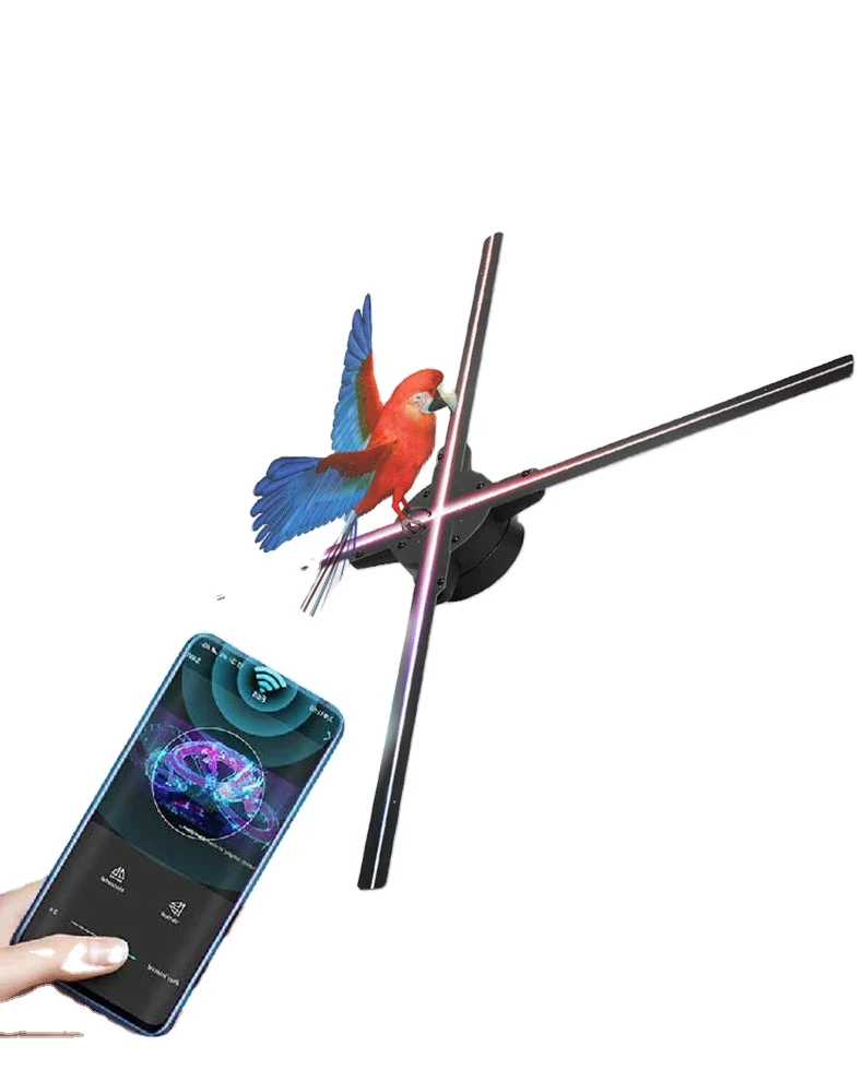

65cm LED Display WiFi Android Advertising Projector 3D Holographic Fan Outdoor Bluetooth Remote Control Hologram Equipment