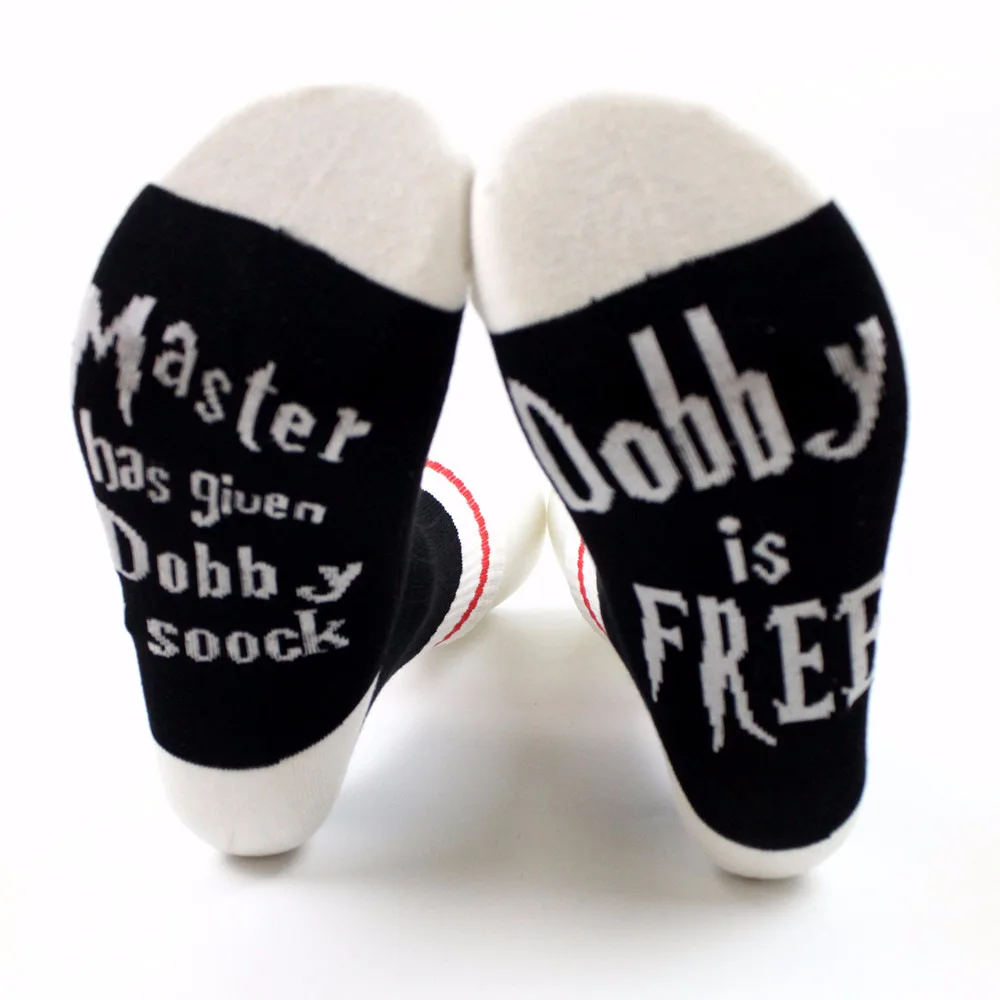 1 pairs Master has given Dobby a Socks new style of autumn and winter Women Funny gray unisex for Cotton casual sock Man Meias