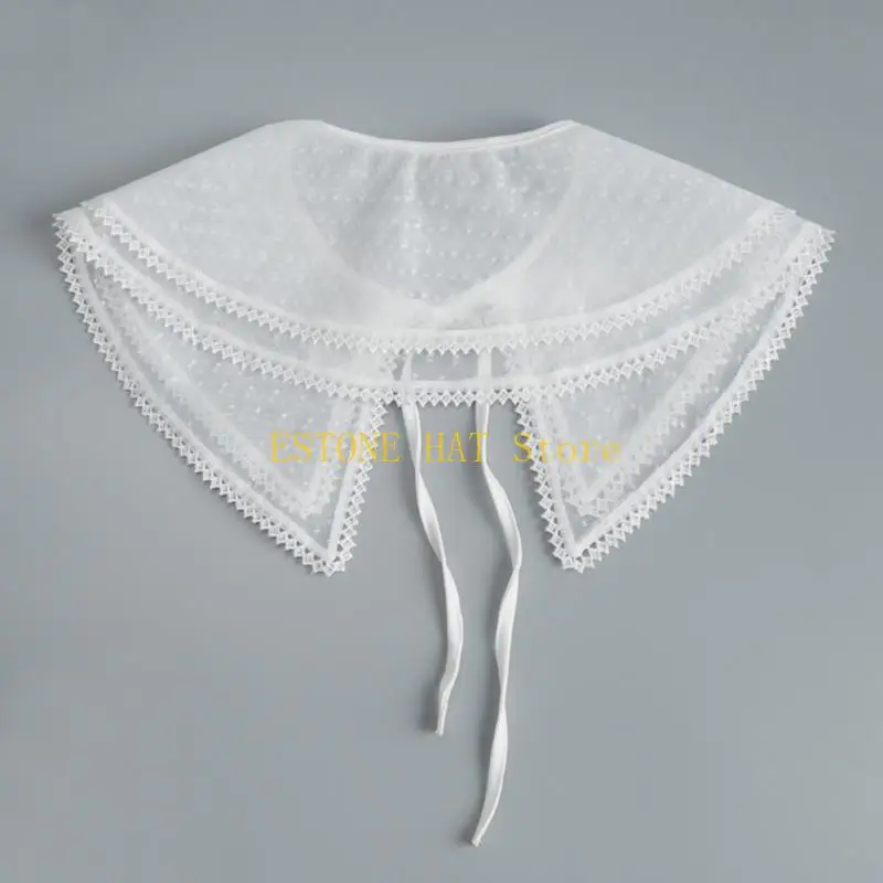 49mf w stylu słodka fałszywa kołnierz elegancka odłączona fałszywa kołnierz dekoracyjny faux kołnierz krawat kobiet