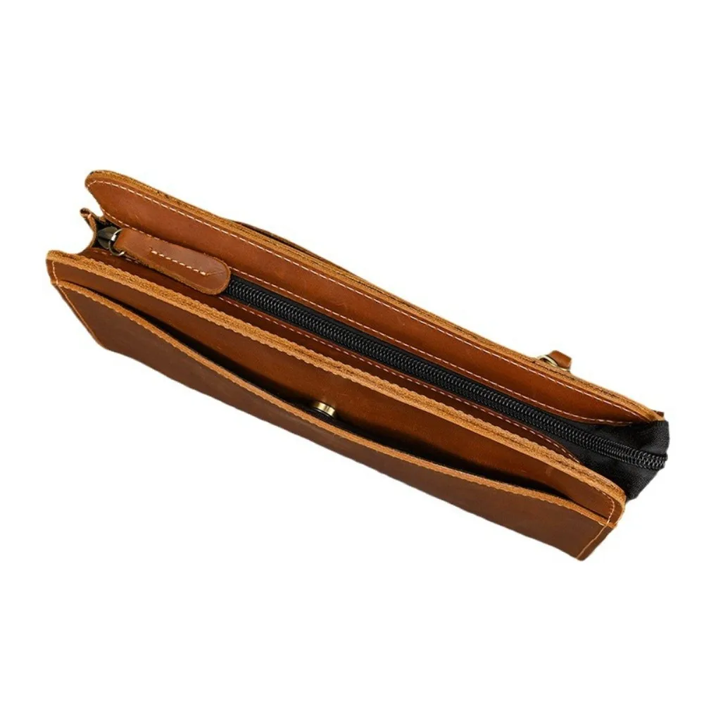 Handbag Business Versatile Premium Wallet with Stylish Simple Handstrap Large Capacity Men's Handbag Retro HandbagFirstCowhide