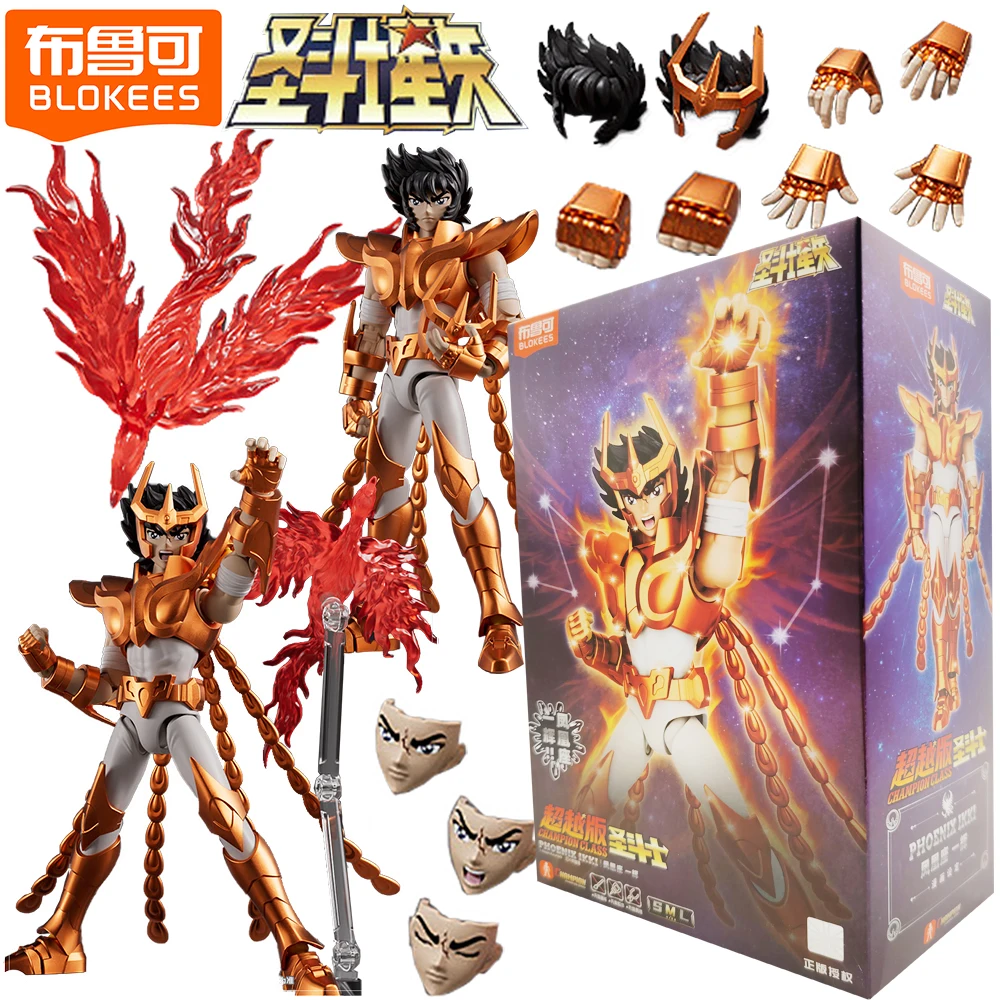 

Genuine BLOKEES Japanese Anime Comic Saint Seiya Cool Action Figures Phienix Ikki Champion Class Exquisite Model Decoration Gift