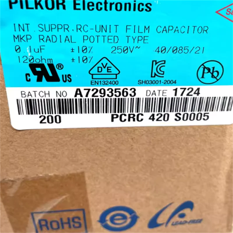 2PCS PILKOR MKP 104 100nf 0.1uf 250v 275v 120R 120 ohm metalized polyester film capacitor with resistance