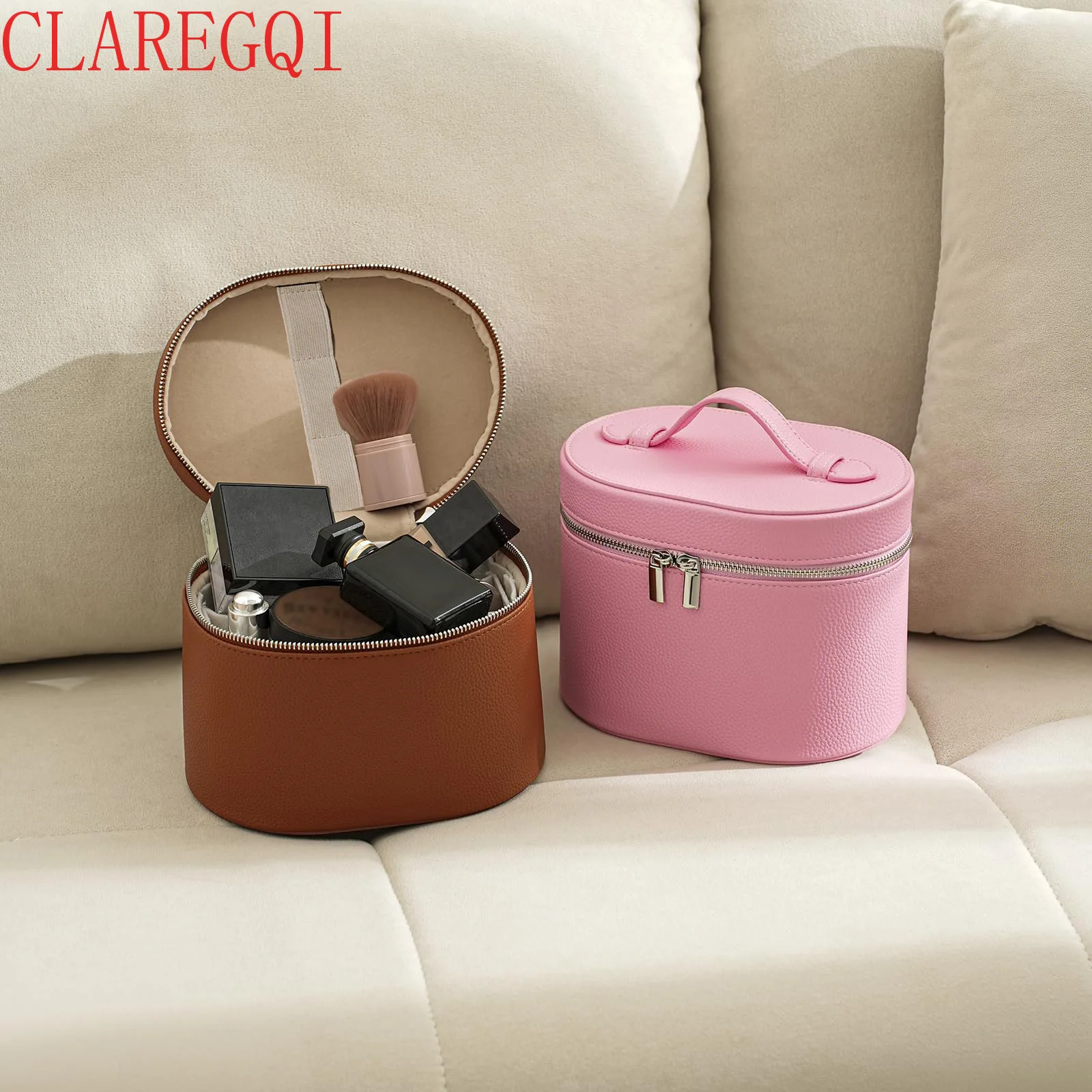 Hot selling makeup bag, waterproof wash bag with built-in divider, women's large capacity handbag