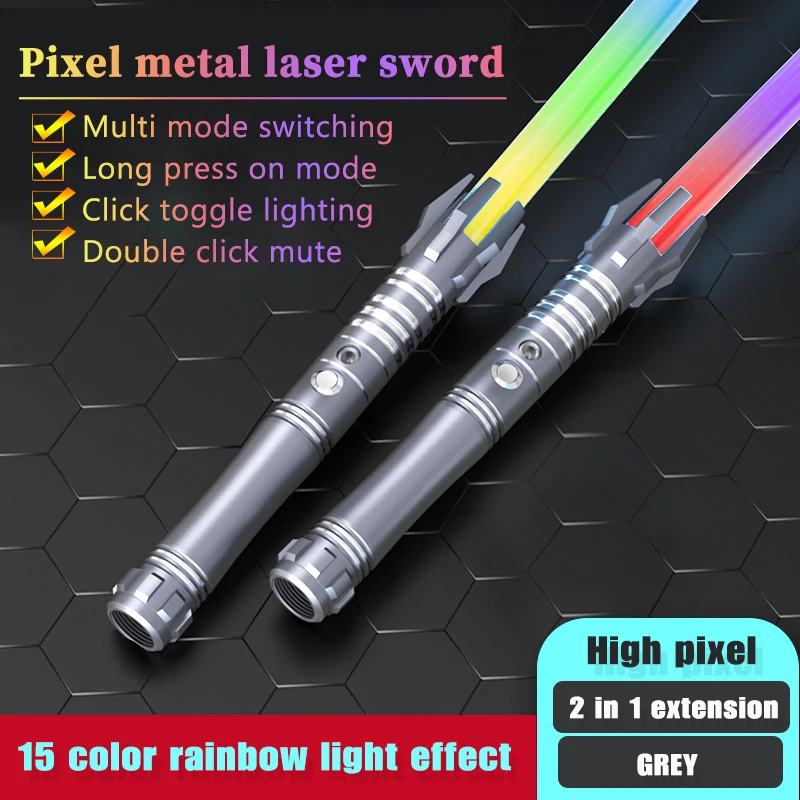 

Xenopixel Lightsaber Metal Handle Laser Sword Proffie Metal Hilt Heavy Dueling RGB Light Saber 15 Color Fonts Saber Kids Toys