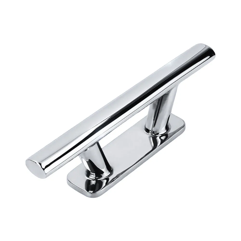 6/8inch Marine 316 Stainless Steel Mooring Cleat For Marine Boat Yacht Bollard Mount Flat Top Cleat For Boat Docks Open Cleats