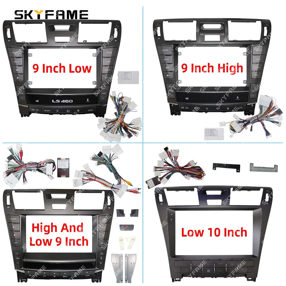 SKYFAME Car Frame Fascia Adapter Canbus Box Decoder Android Radio Dash Fitting Panel Kit For Lexus LS460 LS600