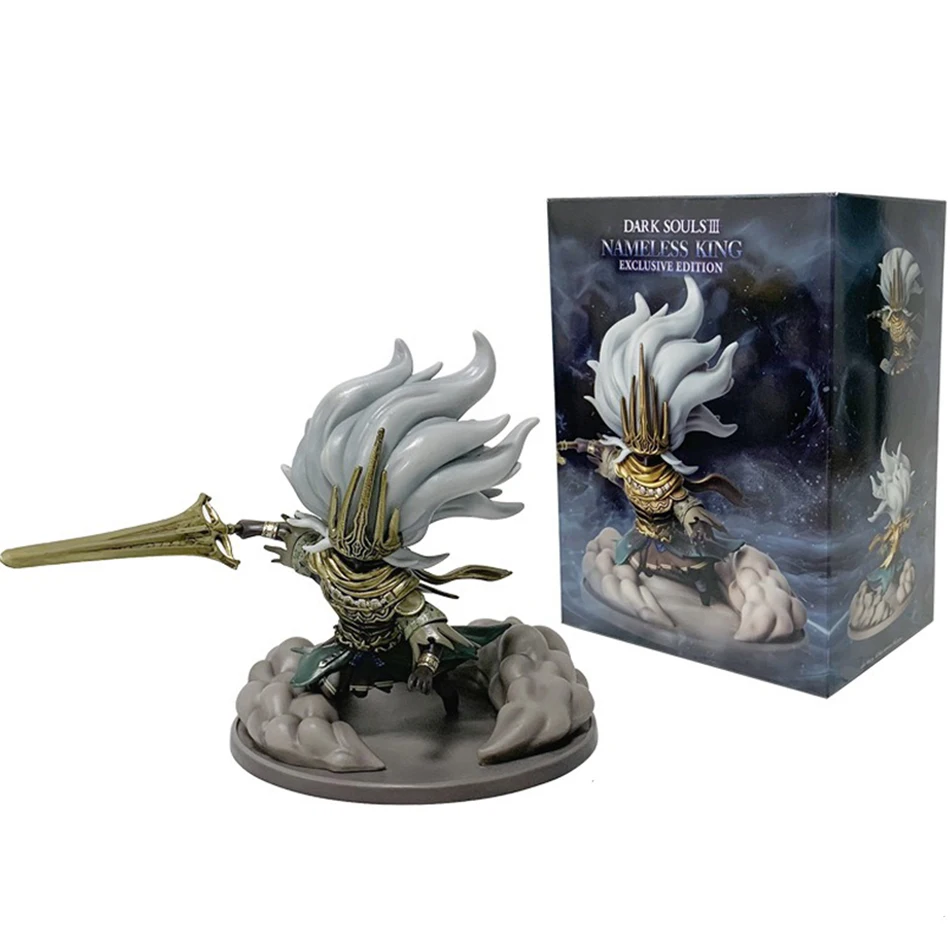 Neue heiße 14 cm Dark Souls III Nameless King (Dragon-Slaying War God/Sun Warrior) Desktop Ornament Figur, PVC Modell Spielzeug Geschenk