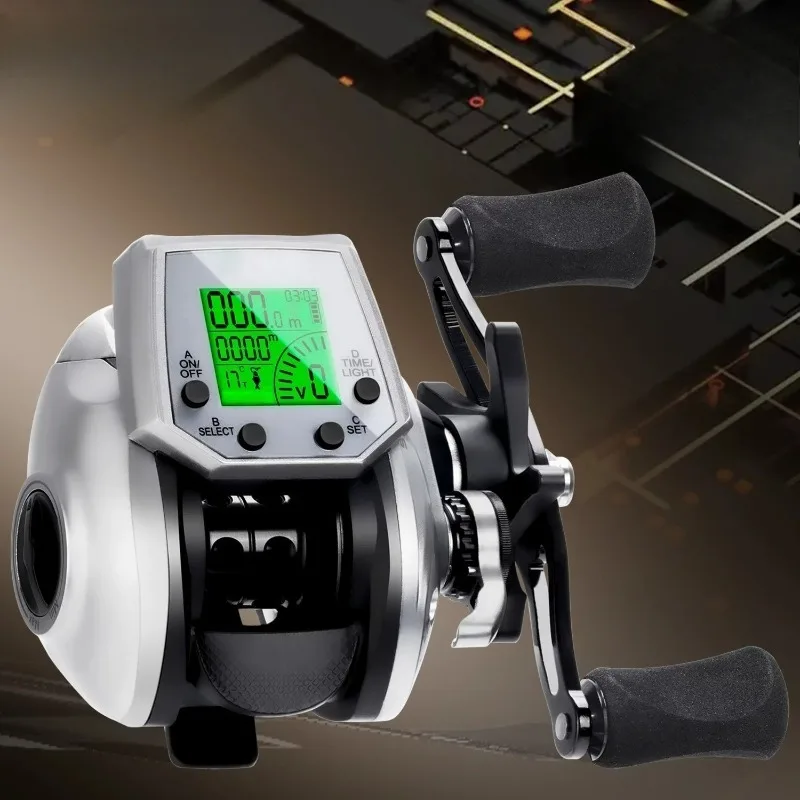 New Electronic Baitcasting Reel, Digital Display Fishing Reel with Temperature Time Function, Freshwater Saltwater