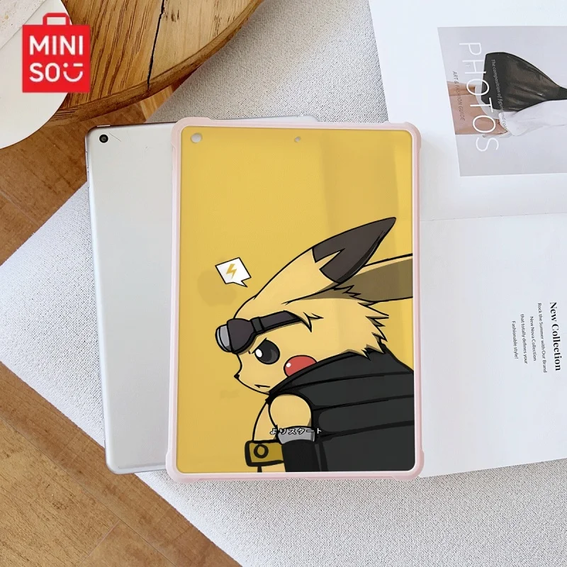 

Miniso Pokemon Pikachu iPad pink Transparent anti-Drop case, suitable for iPad Pro 2022/2024,iPad Air3/5th, Mini 6,iPad 6/10th
