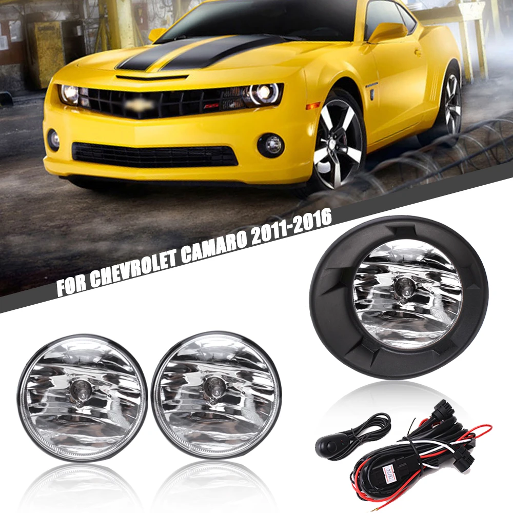 

For FOR CHEVROLET CAMARO 2011 2012 2013 2014 2015 2016 Front Fog Lights Car Styling Spot Light Fog Lamps With Switch - 1 Pair