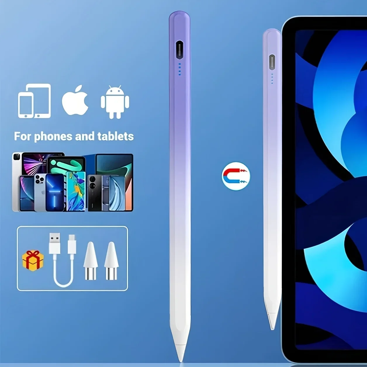 

Универсальный градиентный стилус для iPad Huawei Samsung Tablet, сенсорные экраны, стилус-карандаш, совместимый с телефонами Android и iOS