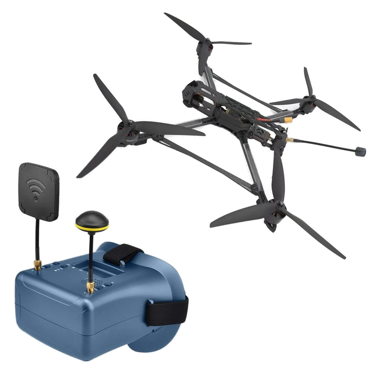 Corrida Drone Peças Kit Set, óculos, grande carga e longa resistência, Mark4, 10 "FPV UAV, 4,3"