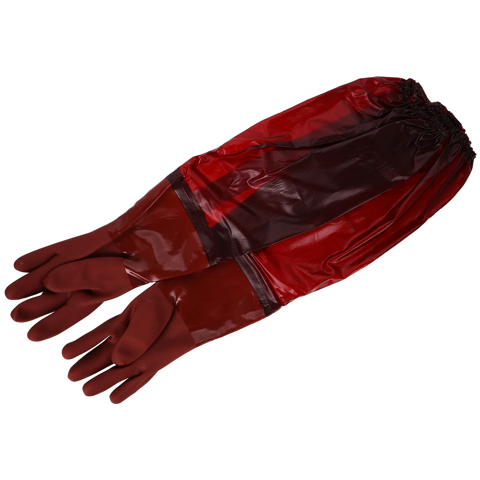 ถุงมือทำความสะอาดยางยาวพิเศษกันน้ำป้องกันการเจาะสำหรับล้างจานงานสวนป้องกันสภาพอากาศหนาวเย็นนำกลับมาใช้ใหม่ได้