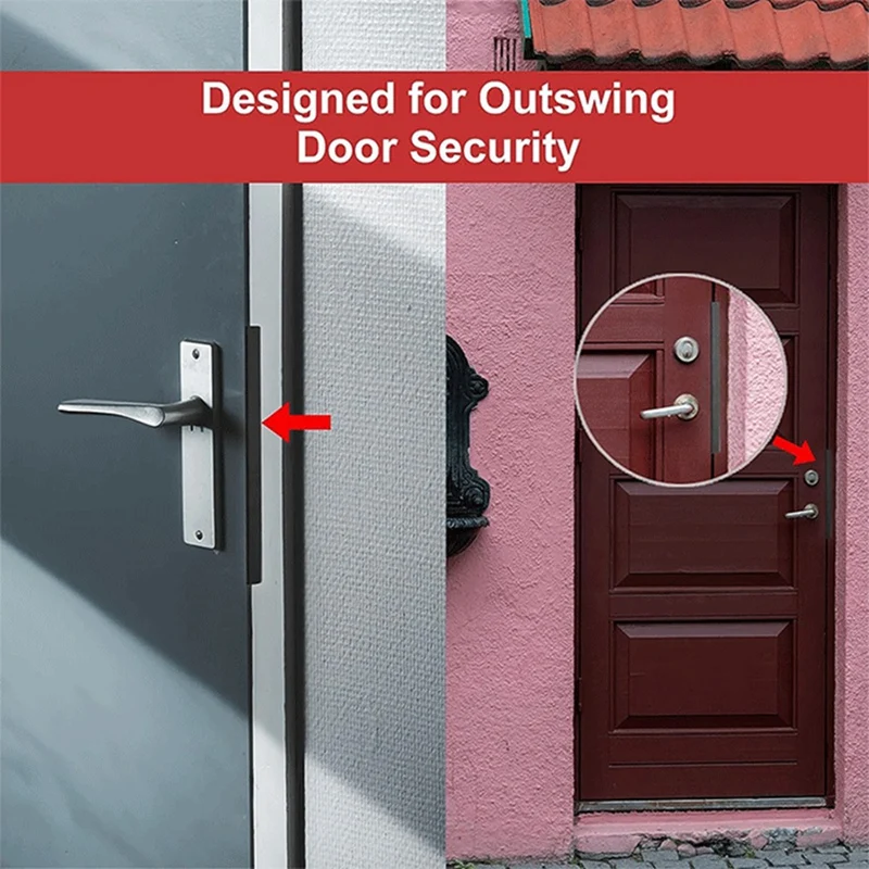 Door Latch Shield Plates, Outswing Door Security Protector, Door Latch Guard Durable Easy To Use