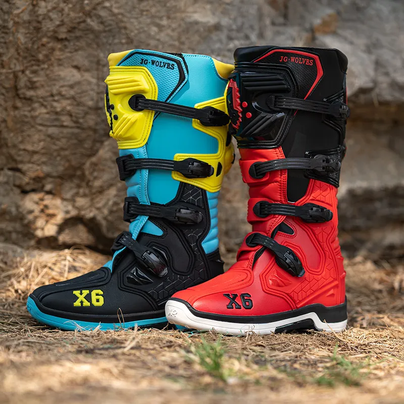 JG-WOLVES off-road boots motorcycle riding shoes tension boots anti-drop and wear-resistant boots 37-47 size