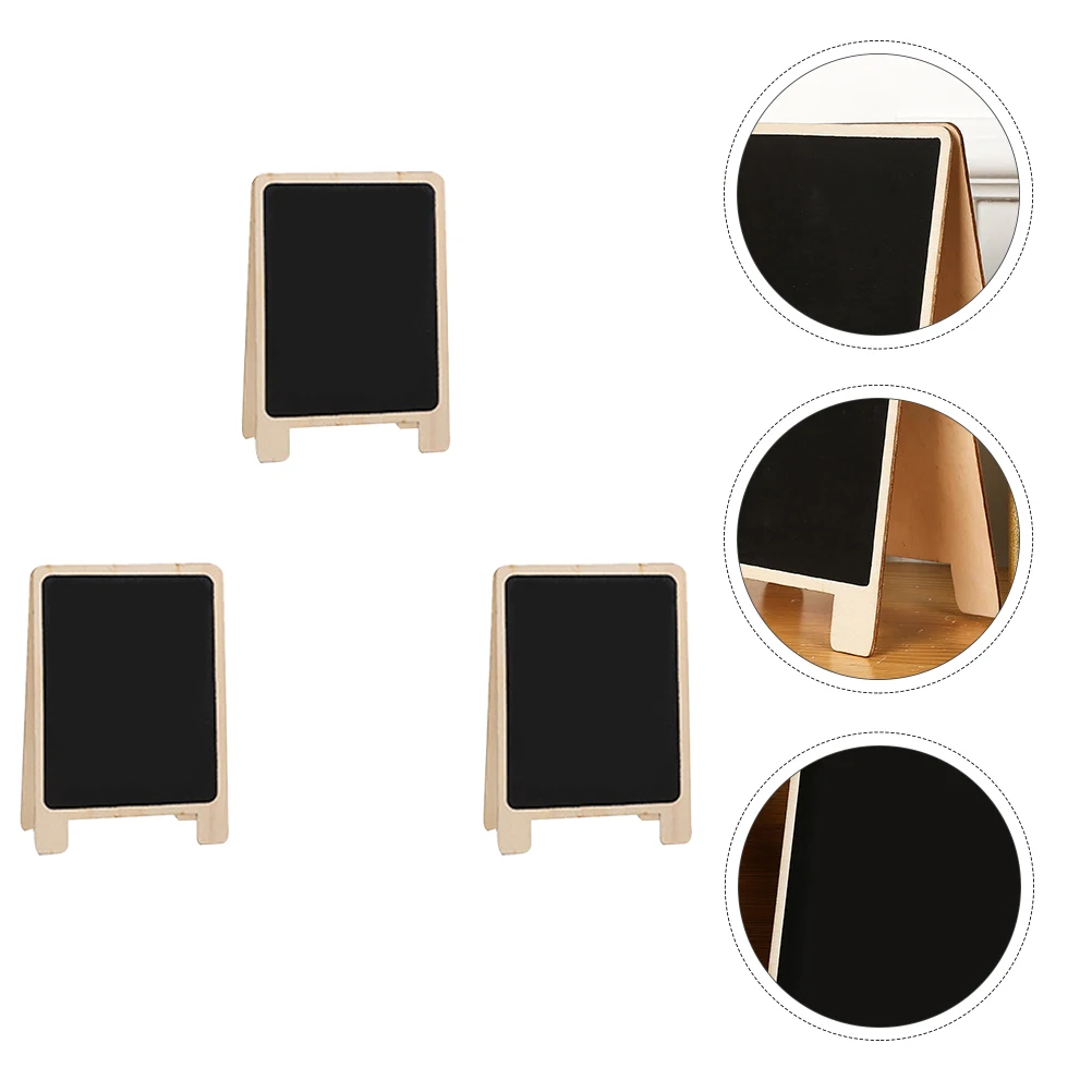 3 Pcs Wooden Message Board DIY Chalkboard Sign Rustic Mini Bulletin Announcement Note - Image 2