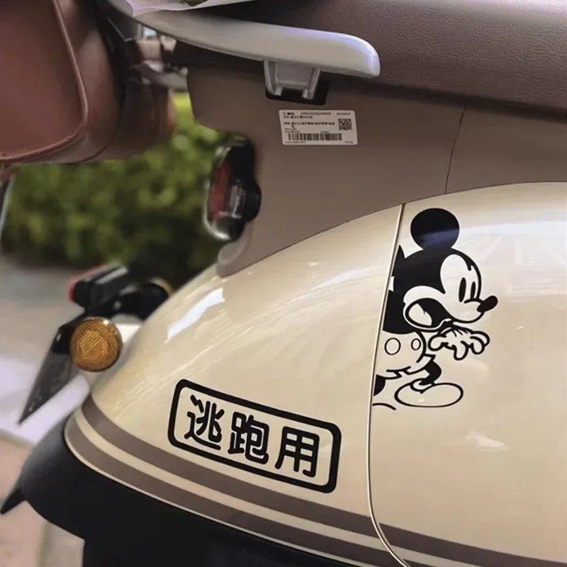 Disney Startled Mickey Mouse Car Decal Waterproof Car Anime Sticker Car Accessories Easy To Install for SUV Vehicle Motorcycle