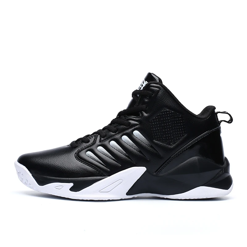 Leather Men's High Top Sneakers Basketball Shoes Men 2024 Unisex Sports Breathable Anti-Slip