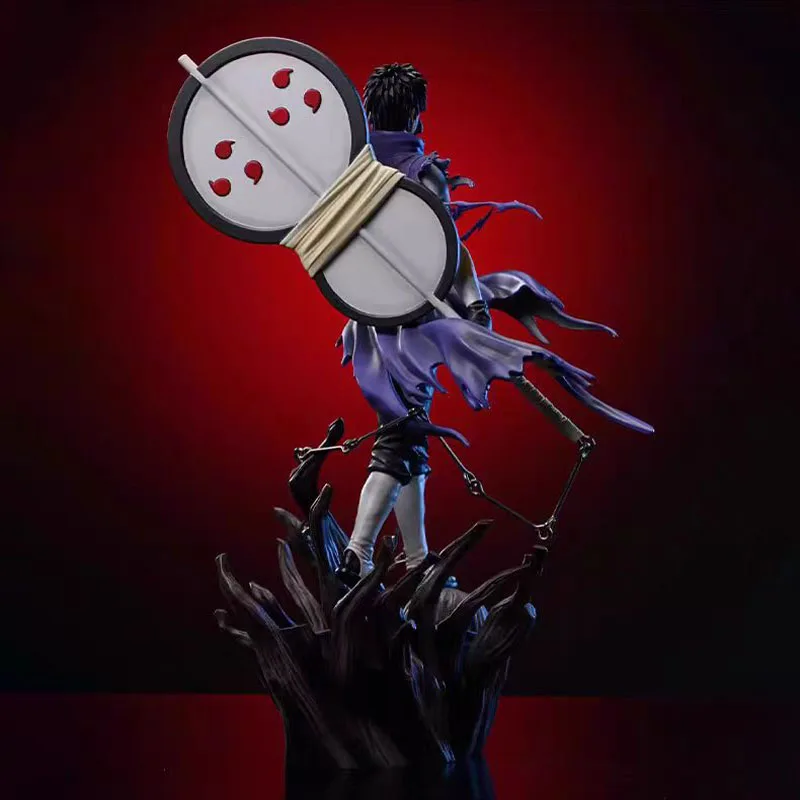27 سنتيمتر أنيمي ناروتو الشكل Akatsuki Uchiha Obito GK برأسين النحت اللعب نموذج سطح المكتب حلية هدية عيد ميلاد