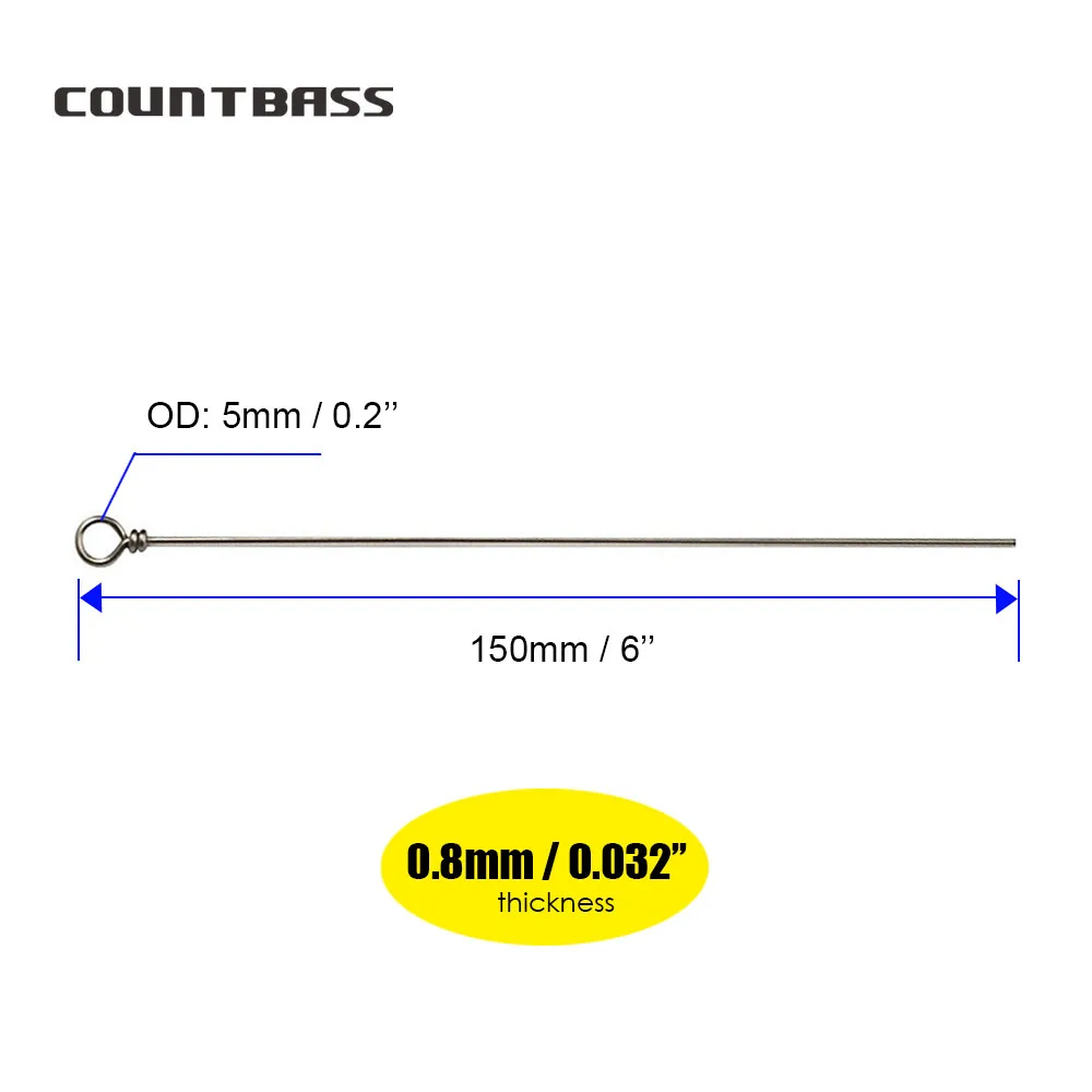 COUNTBASS Alambre de acero inoxidable para spinner – Accesorios pesca - imagen 4