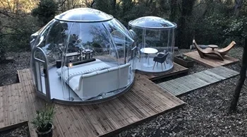 Frame 6m Diameter Transparent Clear Heated Domo Geodesico Dome Glamping House for Party Event