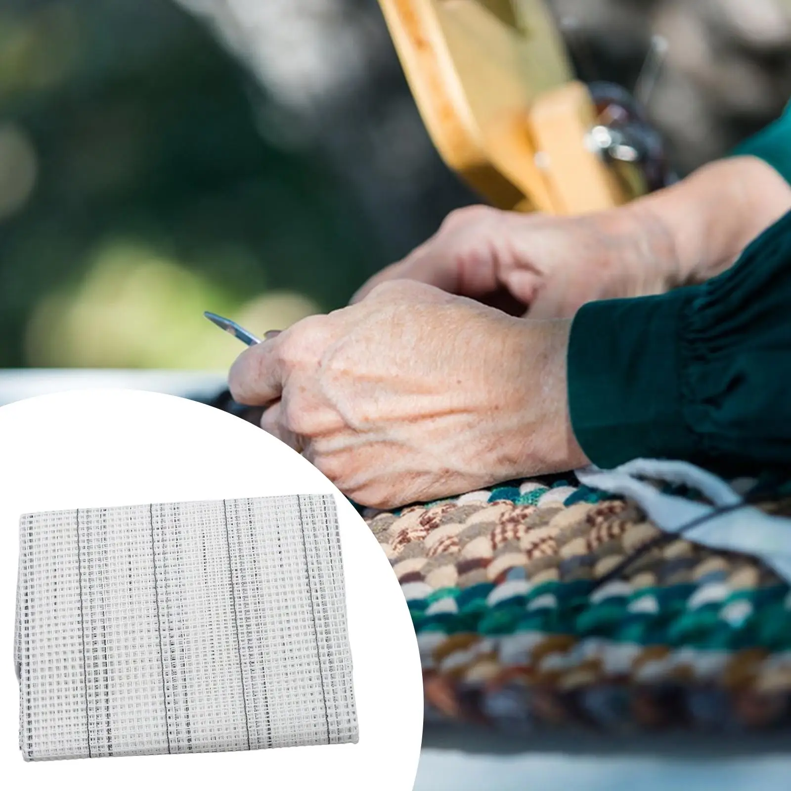 Multipurpose Mesh Fabric for Rug Making Large Latch Hook Canvas for Knitting and Crocheting DIY Crafts 100x150cm