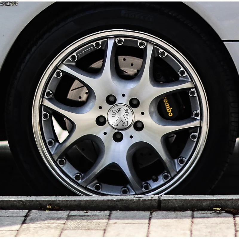

4Pcs Car Wheel Hub Center Cap Metal Emblem Stickers For Peugeot 206 307 308 207 3008 208 407 508 2008 5008 301 406 408 607 4008