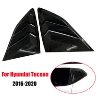 Par para Hyundai Tucson 2016-2020, cubierta de rejilla de cuarto para ventana trasera de coche, accesorios de pala embellecedora de persiana de ventilación lateral Exterior