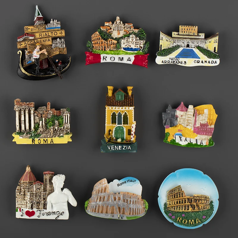 Europe Italy Rome Venice fridge magnets Refrigerator Stickers 3D Magnetic Stickers Italian Tourism Souvenir Collection Gifts